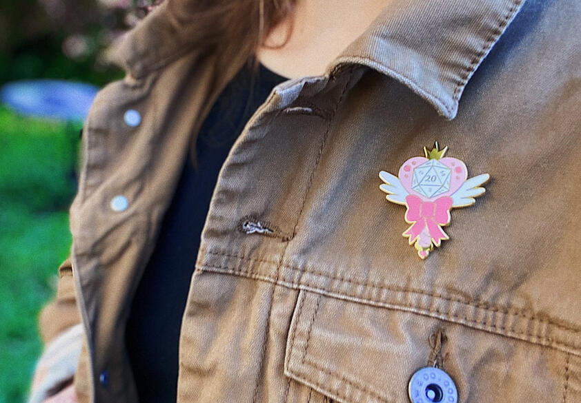 Magical TTRPG Wand Pin